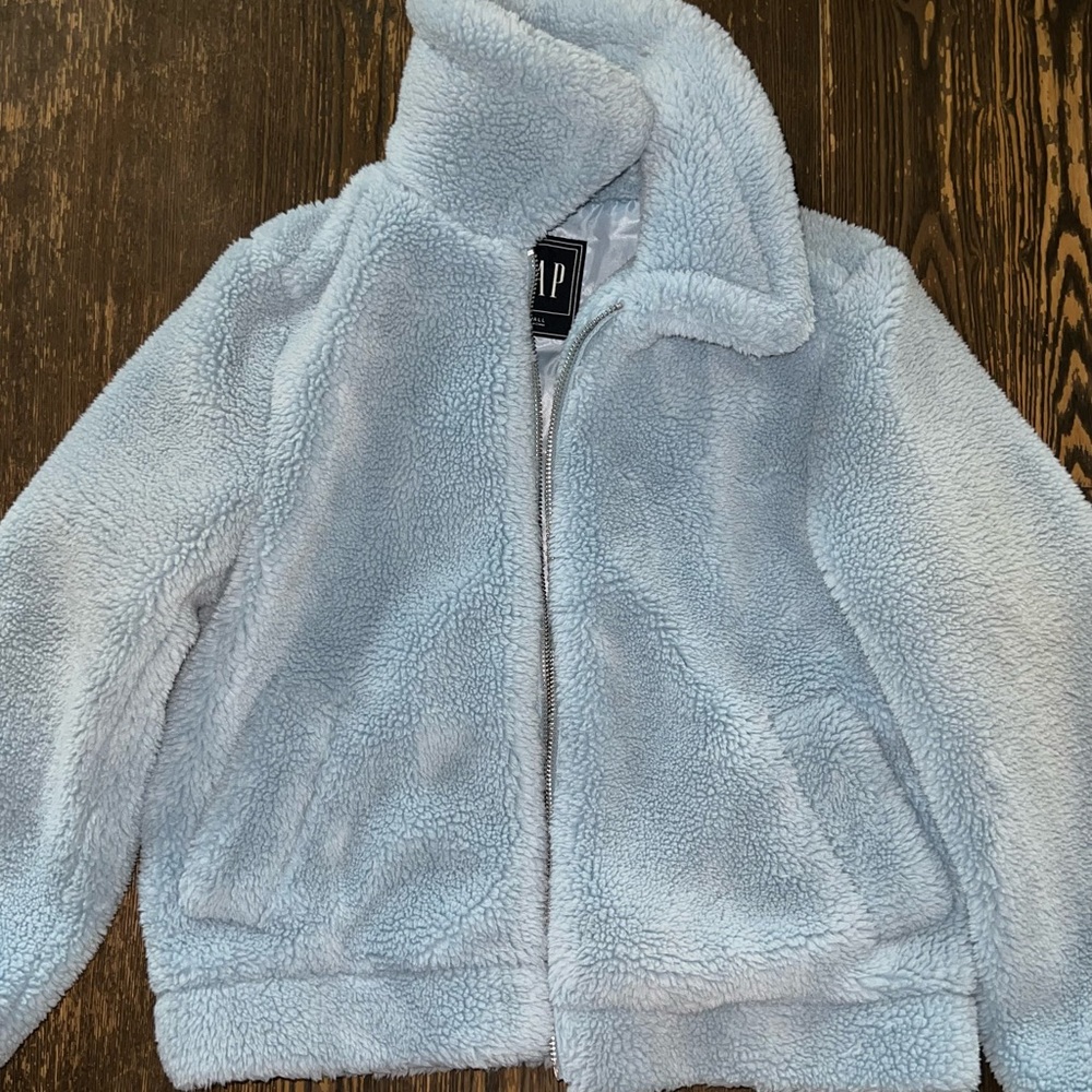 Blue GAP teddy jacket for women